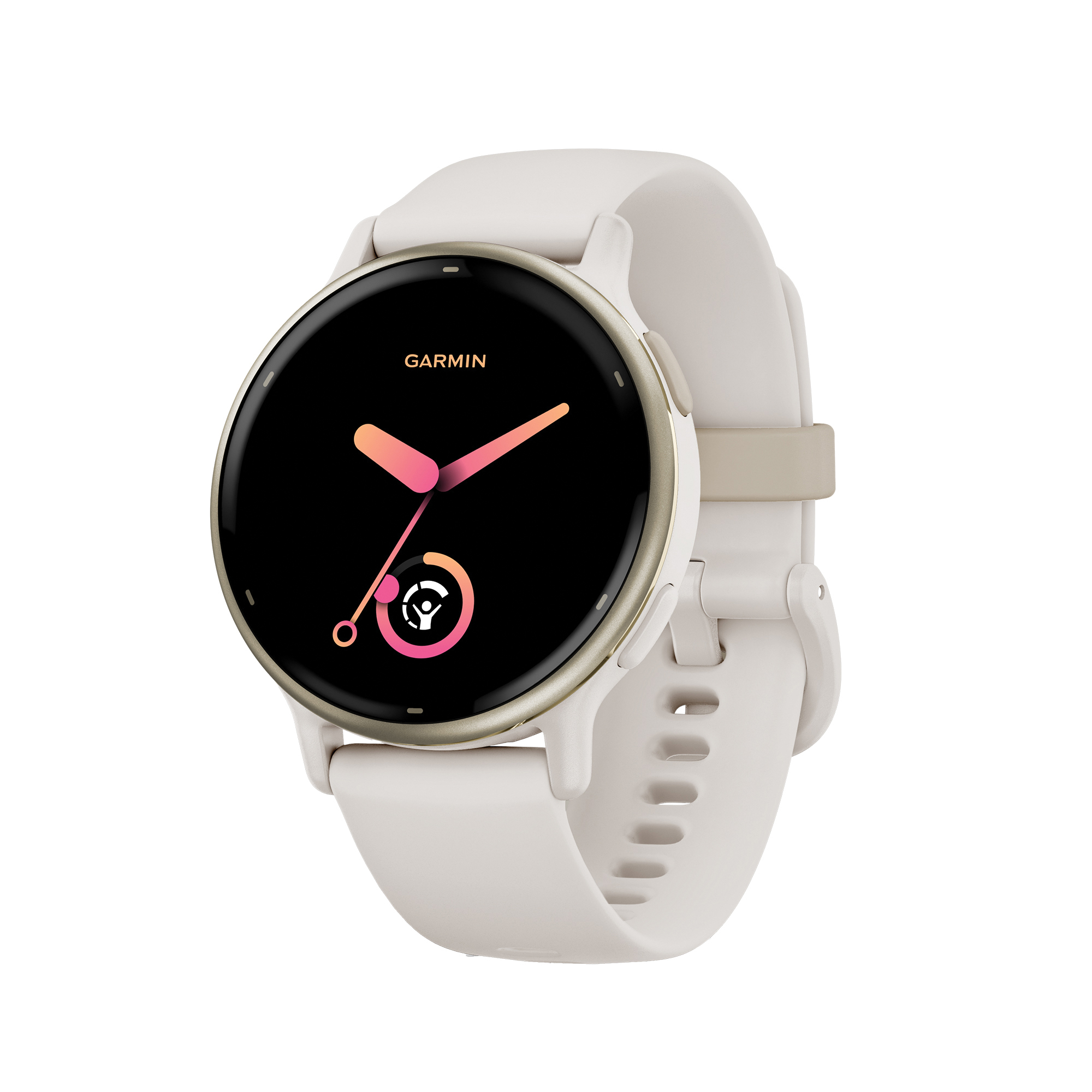 Garmin vivoactive 5 Fitness-Tracking Smartwatch — Cream Gold Bezel, Ivory Case & Silicone Band, AMOLED Display, 11-Day Battery Life, Model# 010-02862-11